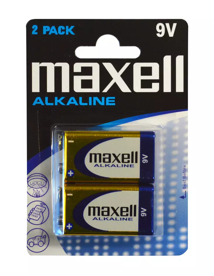 Maxell 6LR61 2PK BLISTER - Alkaliparistot - 4902580165161 - 1