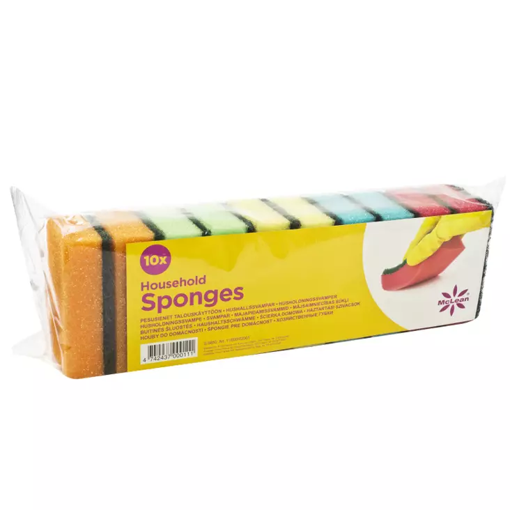 McLean HANKAUSSIENI 10 KPL - Siivousliinat ja -sienet - 4742437000111 - 1