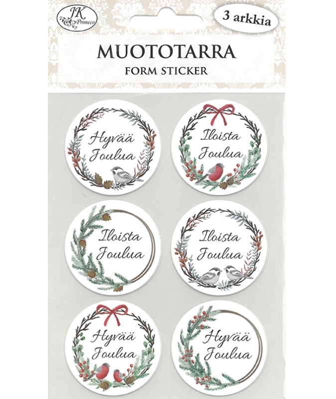 Muototarra Joulukranssit 3ark - Joulukorttiaskartelu - 6417715089321 - 1