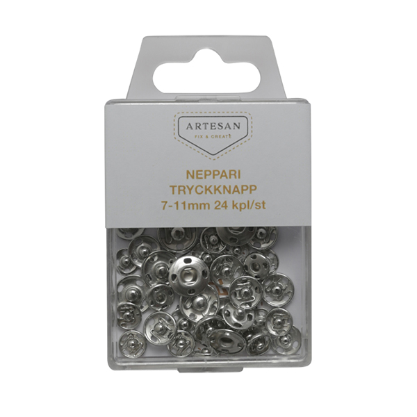 NEPPARI 24 KPL 7-11mm Kirkas - Napit ja nepparit - 6420615042631 - 1