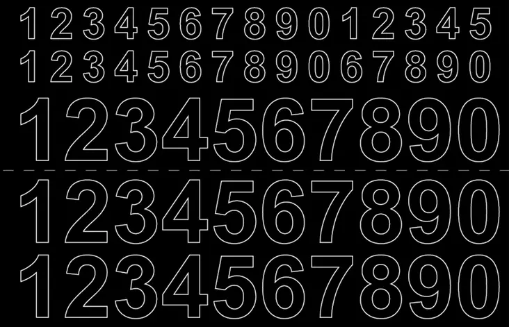 NUMERO ARKKI 0-9 13/26 MM MUSTA IP - Talonnumerot ja talokirjaimet - 7317900169281 - 1