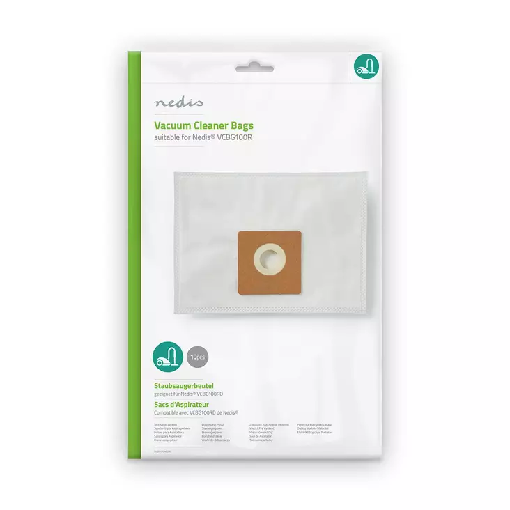 Nedis Mikrokuitu Pölypussi 10 kpl - Pölynimurit ja tarvikkeet - 5412810309771 - 1