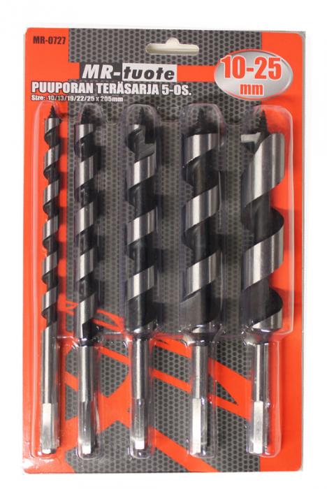 PUUPORAN TERÄSARJA 5-OS. 205MM - Poranteräsarjat - 6430013067631 - 1