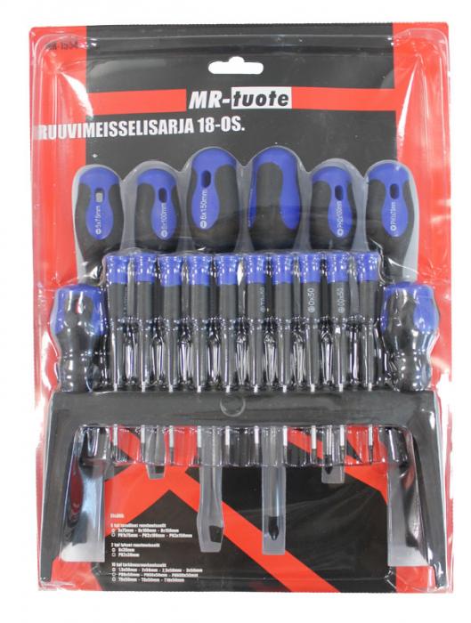 RUUVIMEISSELISARJA 18-OS.JA TELINE - Työkalusarjat - 6430032153391 - 1