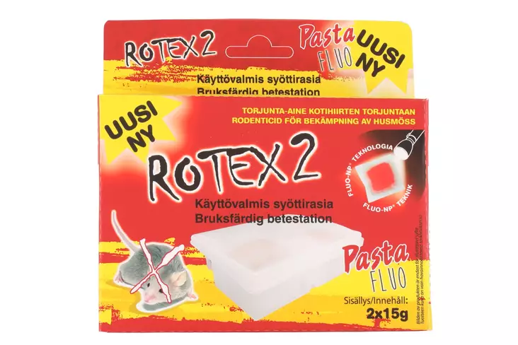 Rotex-2 Hiirenmyrkky Syöttirasia 2x15 g Pasta - Sisätilojen torjunta-aineet - 6410413145221 - 1