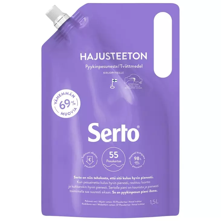 SERTO HAJUUSTEETON PYYKINPESUAINE 1,5L - Pyykinpesuaineet  - 6417964578621 - 1