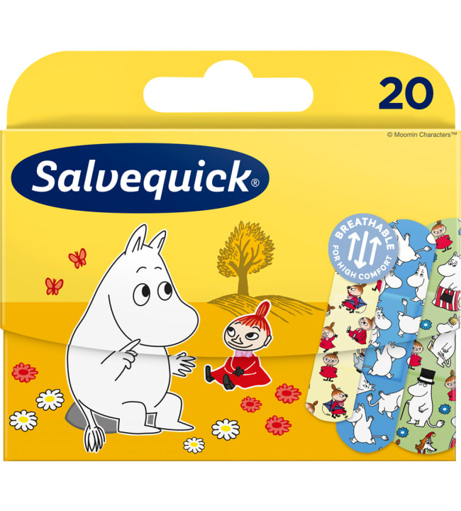 Salvequick 20kpl Muumi lastenlaastari 3 kokoa - Ensiaputuotteet - 7310615165241 - 1