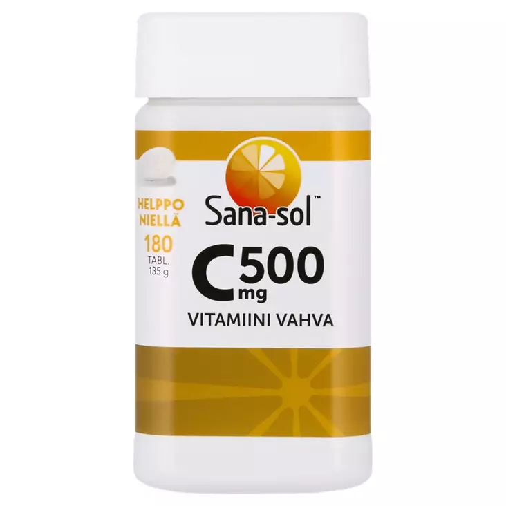 Sana-sol 180tabl C-vitamiini 500mg tabletti - Vitamiinit - 5702071381341 - 1
