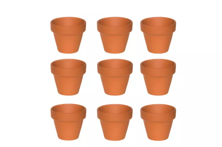 Saviruukku 6 cm 9kpl - Kukkaruukut ja -amppelit - 8711117801221 - 1