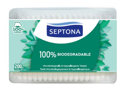 Septona vanupuikko paperivarsi rasia 200kpl - Vanut, vanulaput ja -puikot - 5201410663051 - 1