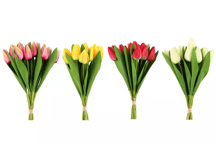 Verso Tulppaani kimppu nuppu 40 cm lajitelma - Tekokukat ja -kasvit - 6410413284081 - 1