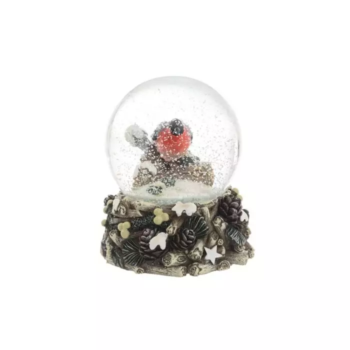 Winteria Lumisadepallo 65mm Punatulkku - Joulukoristeet - 6410416311951 - 1