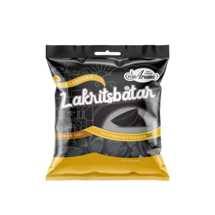 AROMA LAKRITSIVENE 80G - Makeispussit, -patukat ja tikkarit - 7312990002821 - 1