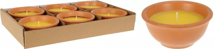 Citronellakynttilä saviruukussa - Hyönteiskarkoittimet ja -pyydykset - 8720573964371 - 1