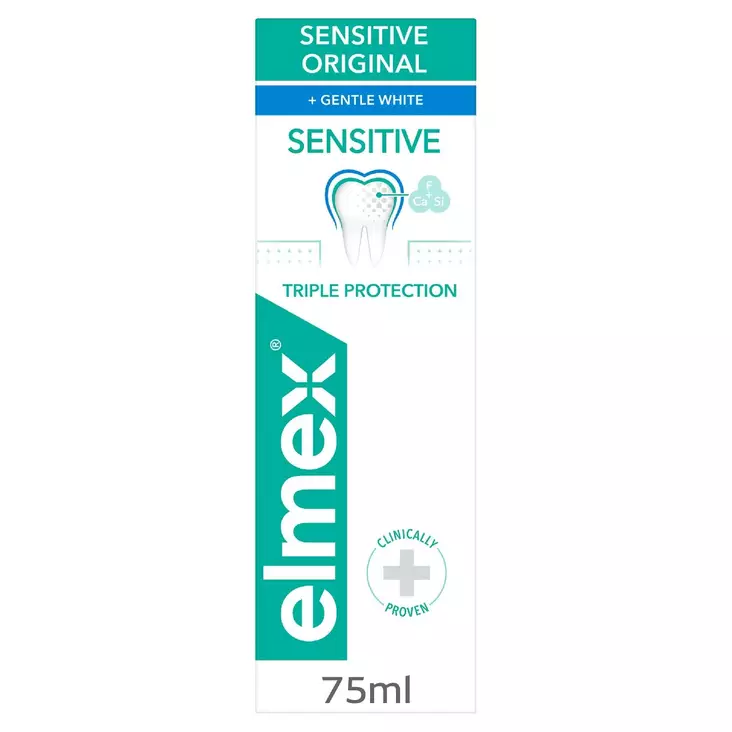 Elmex Sensitive Original + Gentle Whitening hammastahna 75 ml - Suunhoito, hammastahnat ja -harjat - 8718951816121 - 1