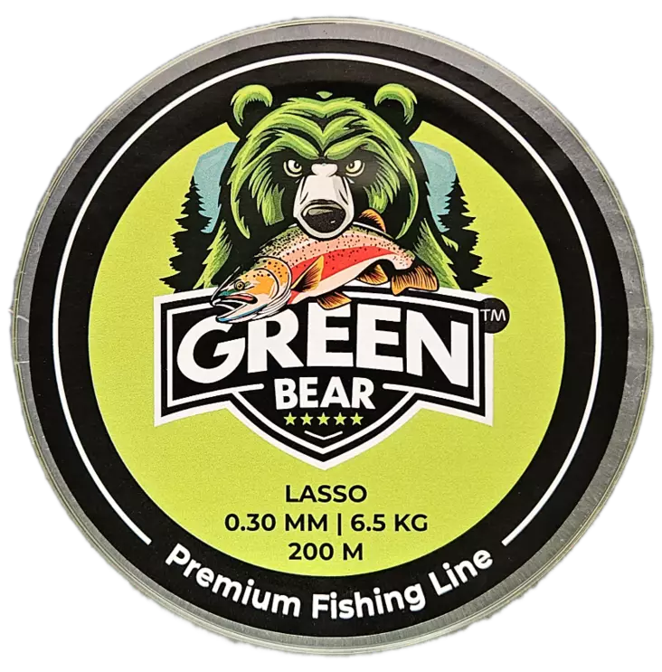 Green Bear Lasso 200m 0.30 kirkas - Monofiilisiimat - 6429811361171 - 1