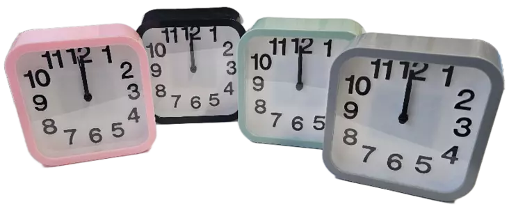 HERÄTYSKELLO KULMIKAS 5,5 x 5,5 cm - Seinä- ja pöytäkellot - 6438159386661 - 1