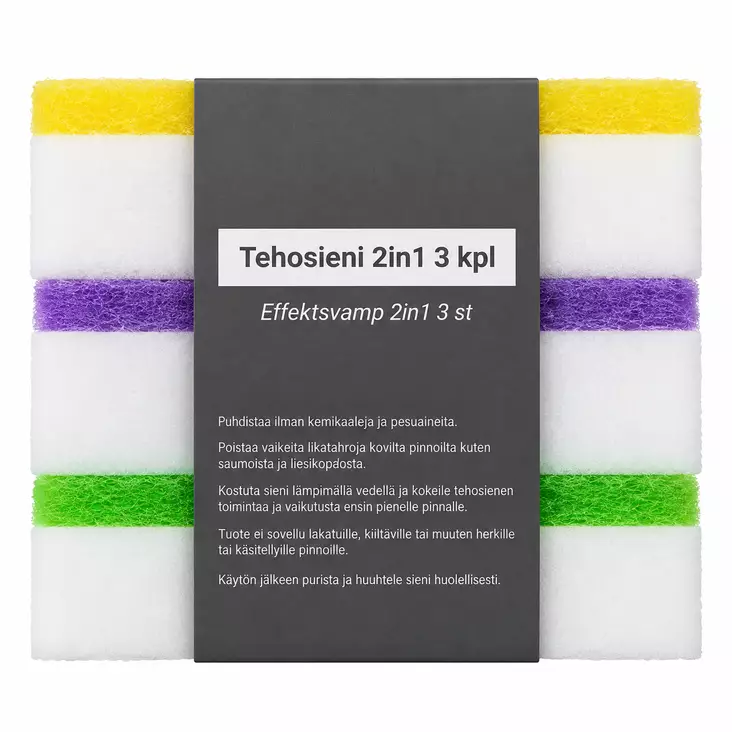 IHMESIENI hankaus-sienellä 3 kpl/pkt - Siivousliinat ja -sienet - 6438506028121 - 1
