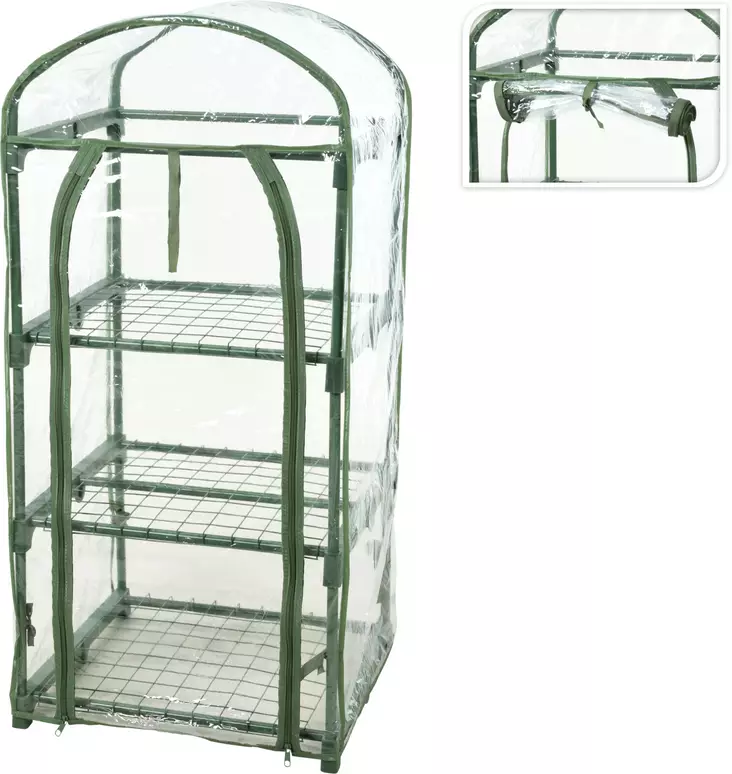 Kasvihuone 3 tasoa 69x49x105 cm - Kasvihuoneet ja kasvialustat - 8720573943901 - 1