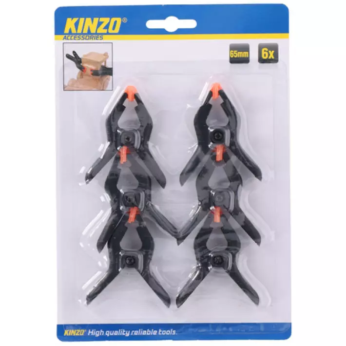 Kinzo puristinsetti 65mm 6kpl - Puristimet - 8711252794921 - 1