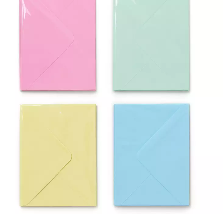 Kirjekuori 15 kpl, koko C6 Neljä väriä - Kirjekuoret - 6438506013271 - 1