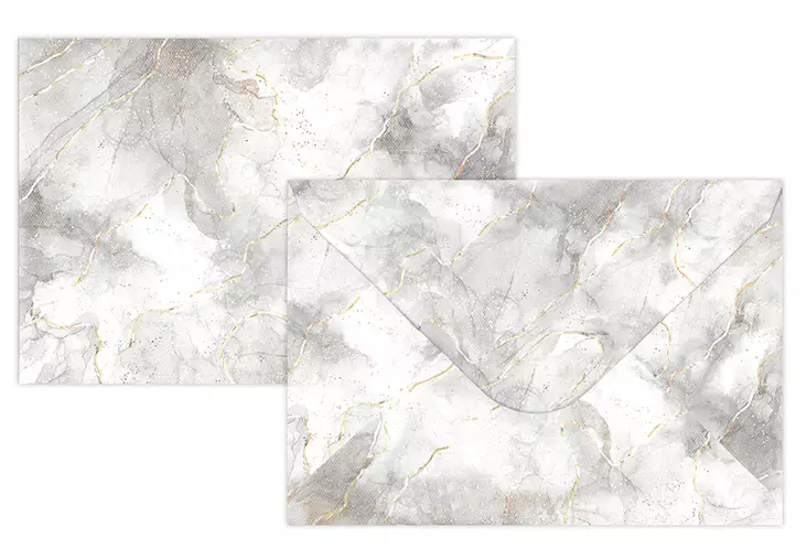 Kirjekuori C6 Marmori harmaa 10kpl - Kirjekuoret - 6417715031061 - 1