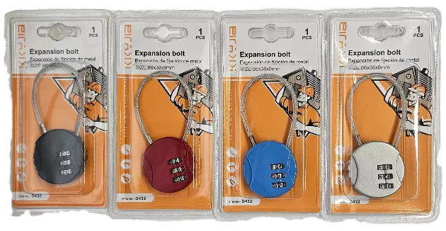 KOODILUKKO 38 X 8 mm - Riippulukot - 6438159387361 - 1