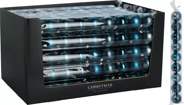 Kuusenpallot 6 cm sininen - Joulukuusen koristeet - 8721037573931 - 1