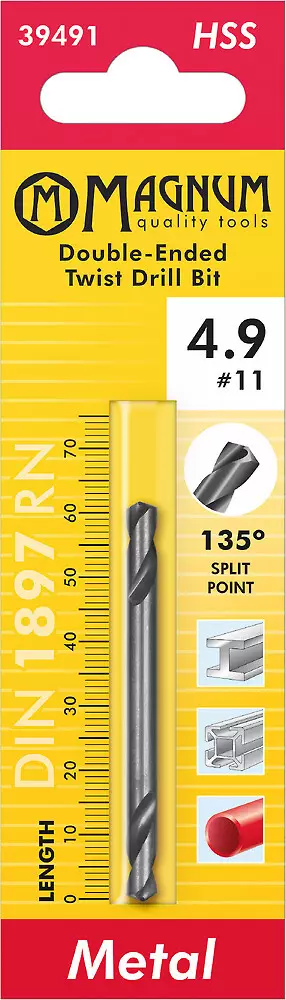 Magnum kaksipäinen niittiporanterä HSS 4,9 mm – 4,8 mm vetoniiteille - Metalliporanterät - 6418868394911 - 1