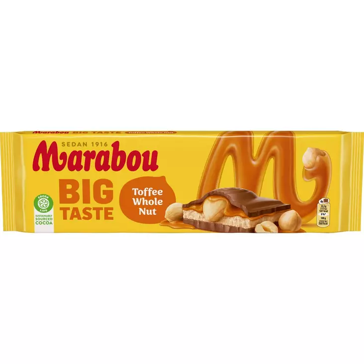 MARABOU BIG TASTE TOFFEE WHOLE NUT 300G - Suklaat ja konvehdit - 7622210741981 - 1