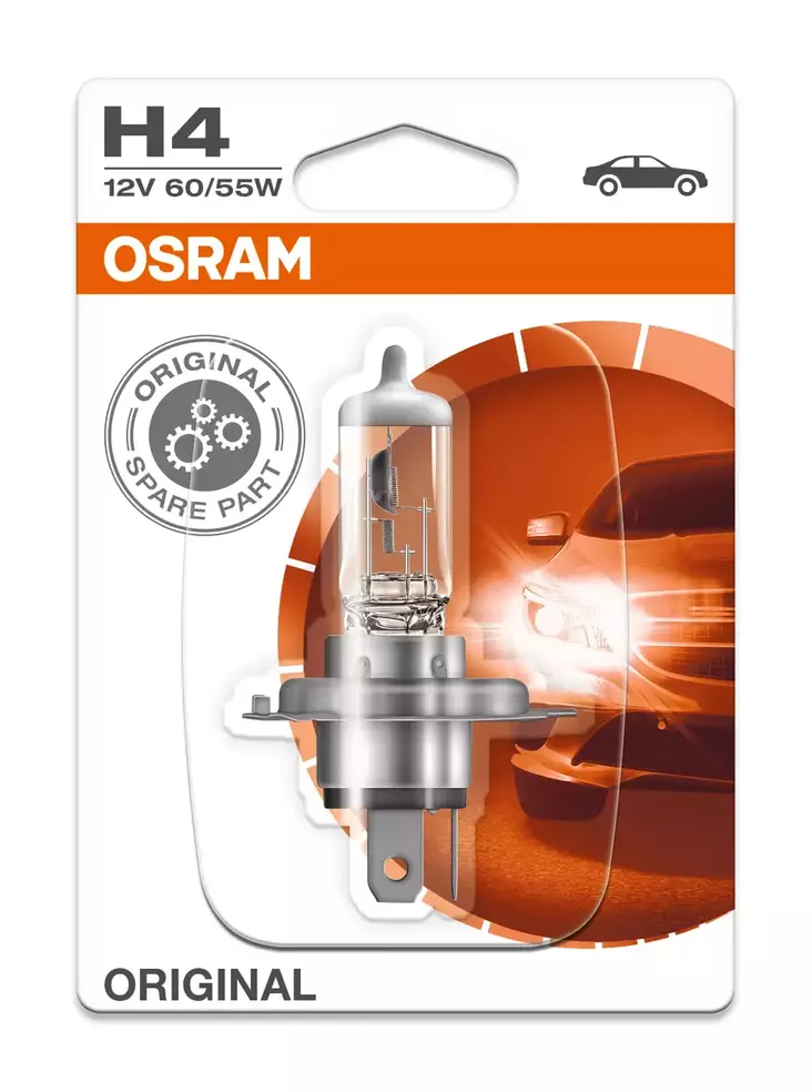 OSRAM POLTIN 12V ECO H4 60/55W 1KPL - Auton polttimot - 4062172395601 - 1
