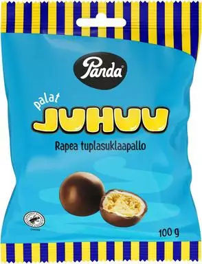PANDA JUHUU RAPEA TUPLASUKLAA PALLO 100G - Suklaat ja konvehdit - 6412500031301 - 1