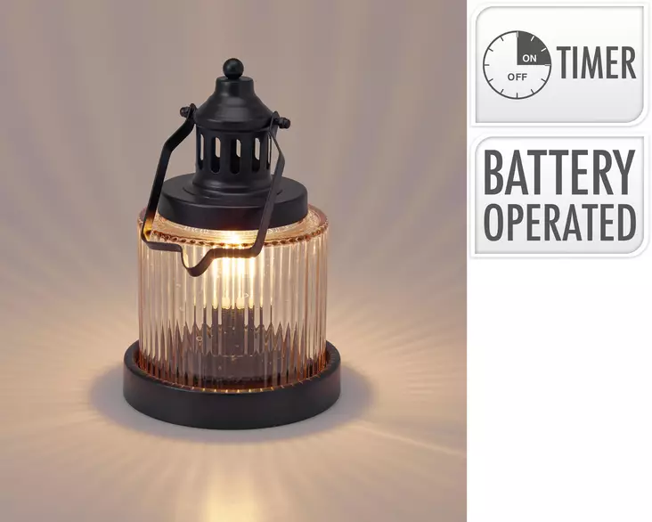 Paristokäyttöinen LED-lyhty 14X22 cm - LED lyhdyt - 8721461115431 - 1