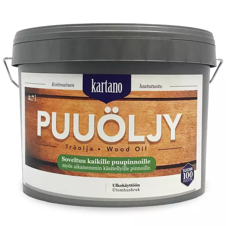 Puu=C3=B6ljy ruskea 2,7L Kartano - Puuöljyt ja terassin käsittely - 6438168097961 - 1