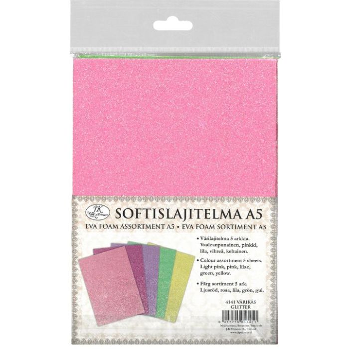 Softislajitelma A5 glitter 5ark - Tee-se-itse DIY - 6417715041411 - 1