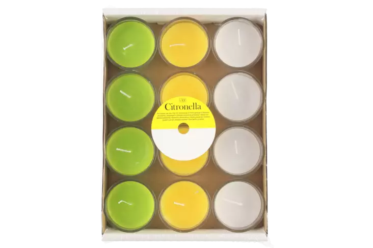 Tuoksulasikynttilä 12 kpl ulkokäyttöön Citronella - Ulkotulet - 5999006558811 - 1