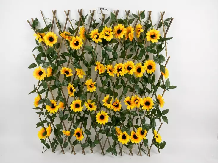 VIHERSEINÄ Auringonkukka 80 x 240 cm - Tekokukat ja -kasvit - 6438159384711 - 1