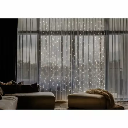 Finnlumor Valoverho Hurrikaani 560 microLED lämmin valkoinen 20 x 2,8 m - Ikkuna- ja räystäsvalosarjat - 6410416313092 - 1