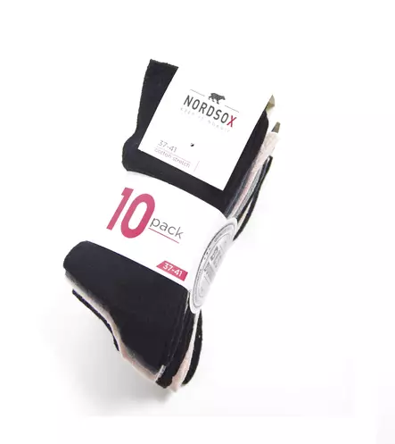 Naisten puuvillasukka 10 paria 37-41 - Naisten sukat - 6438159078542 - 1