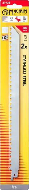 Magnum puukkosahanterä INOX 8,5 / 300 mm 2 kpl – jäälle, pakastetuille materiaaleille ja elintarvikkeille - Sirkkelin- ja sahanterät sekä tarvikkeet - 6418868219382 - 1