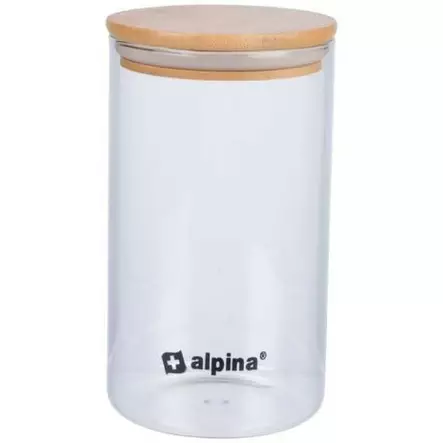 Alpina säilytyspurkki 900ml puukansi - Säilöntäpurkit, pullot ja tarvikkeet - 8711252006802 - 1
