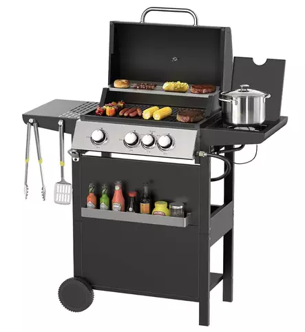 Hornet Kaasugrilli 3+1 musta - Grillit ja savustimet - 6438168119502 - 1