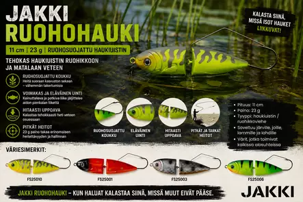 JAKKI 11cm Ruohohauki 23g 11cm Valitse väri - Ruohikkosuojatut vieheet - 0000000007202 - 1
