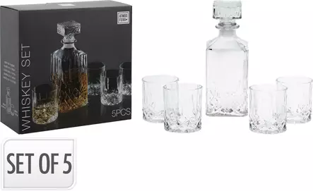 Lasikarahvi ja 4 lasia - Kannut - 8719987058202 - 1