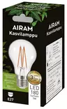 Airam Led Kasvilamppu vakio 5W E27 kirkas filament 180lm, 10 000h - Lamput ja polttimot - 6435200235312 - 2
