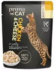 PrimaCat Fillets Kanaa ja juustoa hyytelössä 50 g - Kissan märkäruoka - 6430069581242 - 1