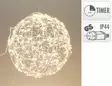 Led-Valopallo hopea 35 cm - Valokoristeet - 8721037552042 - 2