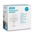 PÖYTÄTUULETIN 12" VALKOINEN - Ilmastointi ja huoneilma - 6438168120652 - 2