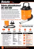 Robota akkutuhkaimuri DC-AVC18V - Nuohous ja tuhkaimurit - 6438212141282 - 2