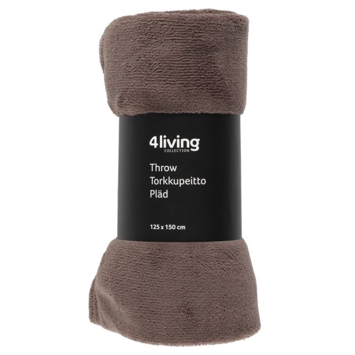 4Living Torkkupeitto Gert 125x150 cm ruskea - Torkkupeitot - 6410416215792 - 1